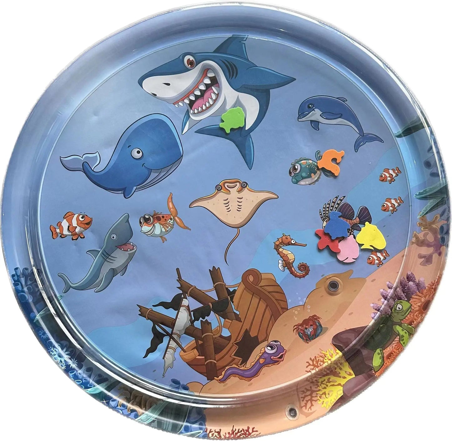 Inflatable Baby Water Pad with Ocean Animals