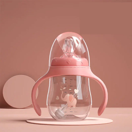 BPA Free Straw Bottle For Milk And Water | Leakproof And Easy-Sip for Babies