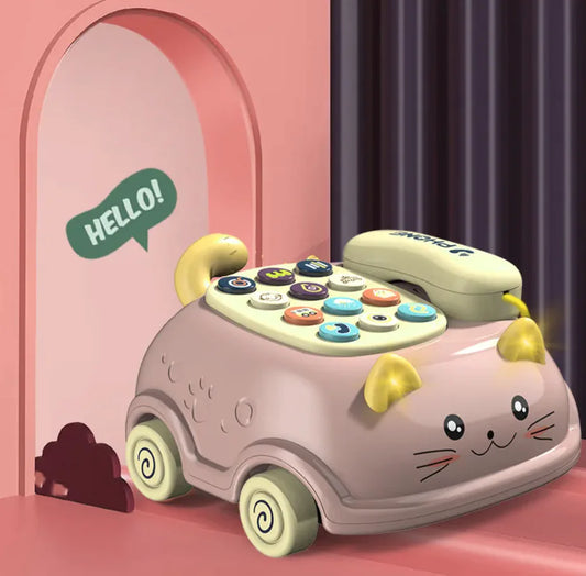 Interactive Cat Baby Phone Toy – Musical & Light-Up Educational Fun