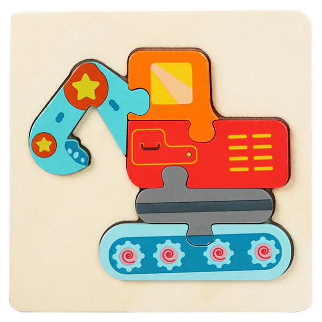 Children's Wooden Animal Puzzle for Cognitive Skills