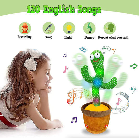 Dancing Cactus Plush Toy Doll Electronic Recording Shake With 120 Song Funny Gift US