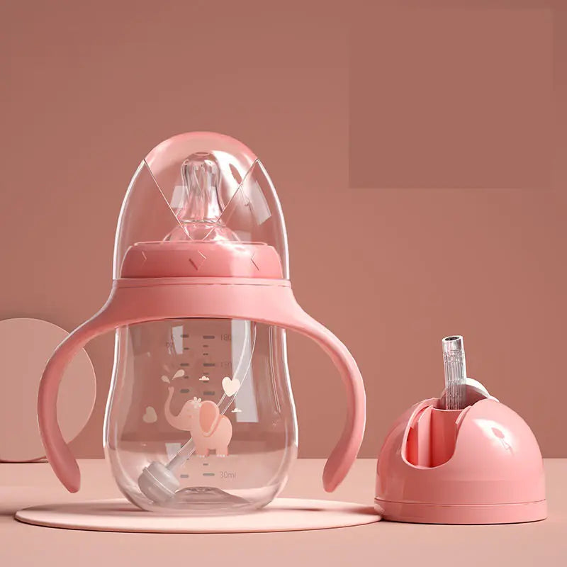 BPA Free Straw Bottle For Milk And Water | Leakproof And Easy-Sip for Babies