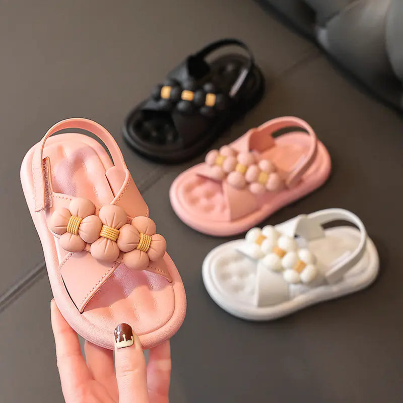 Girls' Summer Sandals - Soft Non-Slip Beach Shoes
