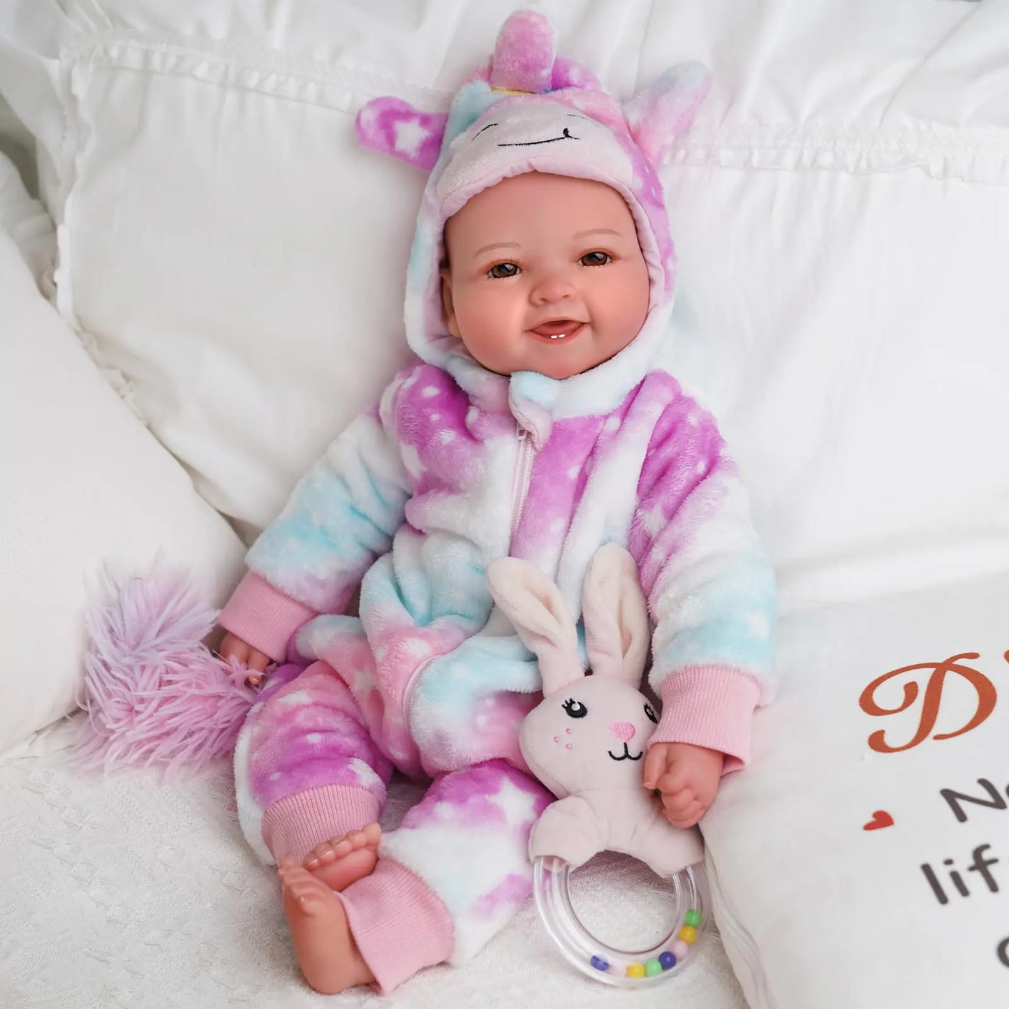 BABESIDE 17 Inch Realistic Soft Baby Doll – Lifelike Doll with Accessories, Perfect Gift for Girls 3+