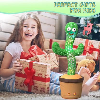 Dancing Cactus Plush Toy Doll Electronic Recording Shake With 120 Song Funny Gift US