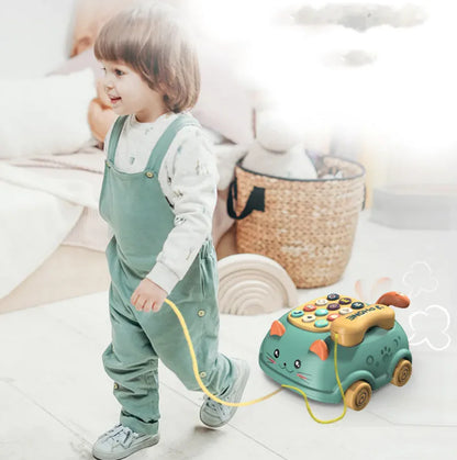 Interactive Cat Baby Phone Toy – Musical & Light-Up Educational Fun