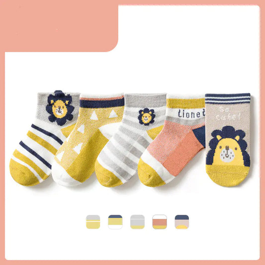 Breathable Cartoon Socks for Baby - Spring & Summer