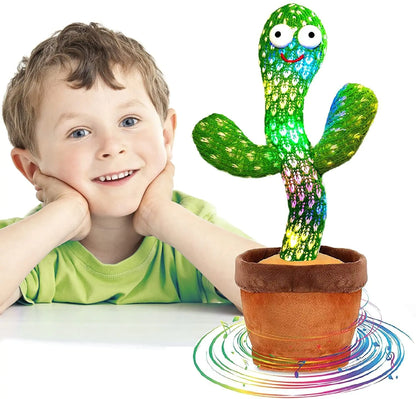 Dancing Cactus Plush Toy Doll Electronic Recording Shake With 120 Song Funny Gift US
