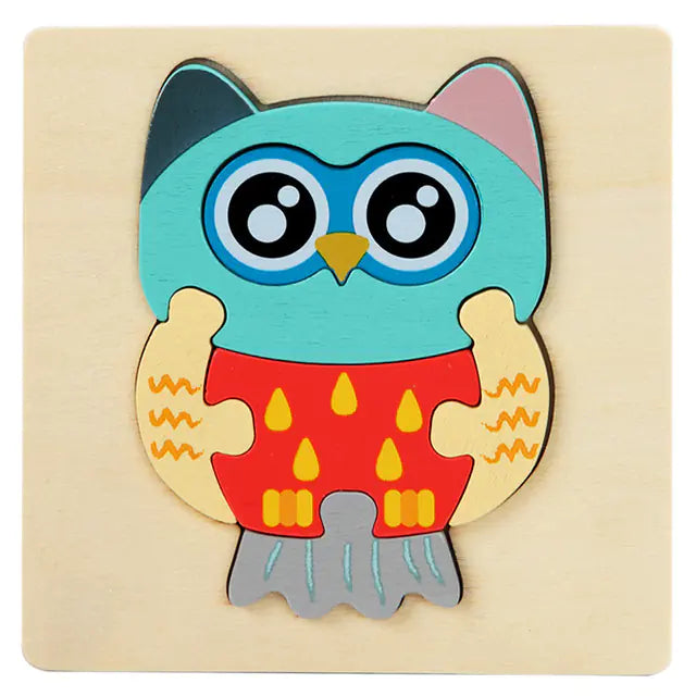 Children's Wooden Animal Puzzle for Cognitive Skills