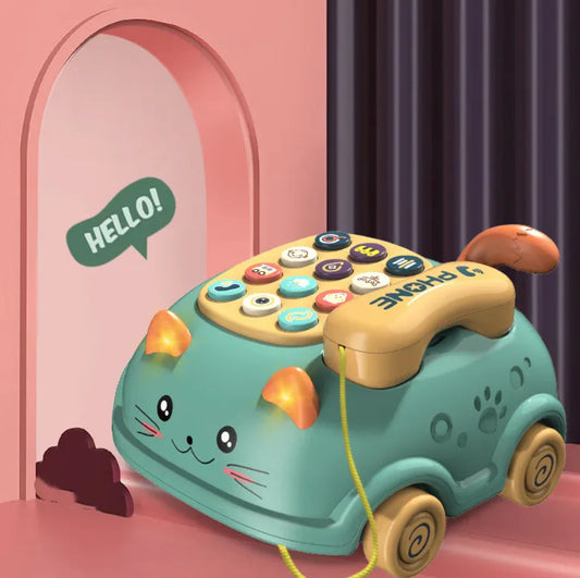 Interactive Cat Baby Phone Toy – Musical & Light-Up Educational Fun