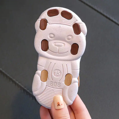 3D Bear Summer Sandals for Babies – Anti-Slip First-Step Shoes (Unisex)