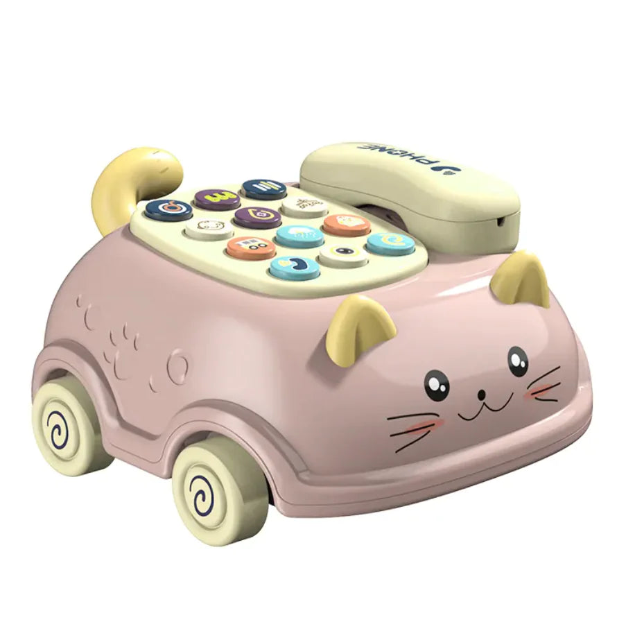 Interactive Cat Baby Phone Toy – Musical & Light-Up Educational Fun