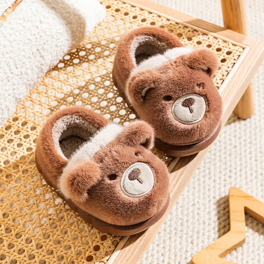 Cute Warm Cotton Bear Shoes for Kids