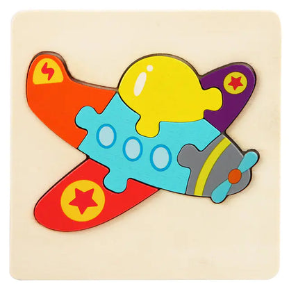 Children's Wooden Animal Puzzle for Cognitive Skills