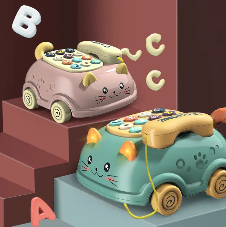 Interactive Cat Baby Phone Toy – Musical & Light-Up Educational Fun